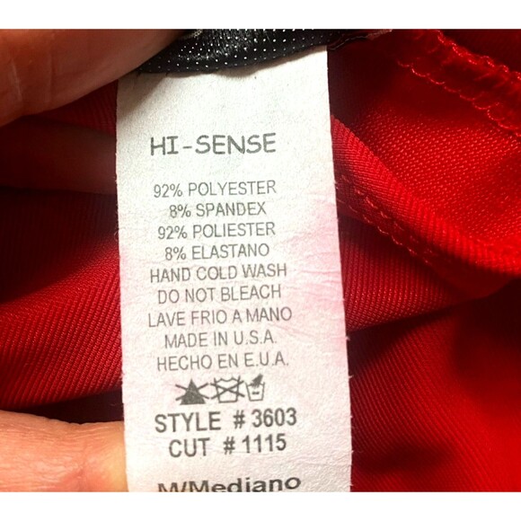 Vintage Y2K Hi Sense Halter Neck Flared Jumpsuit M Red Stretch Glam Festive - Picture 7 of 14